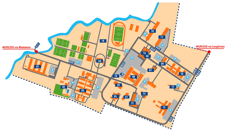 mappa del campus
